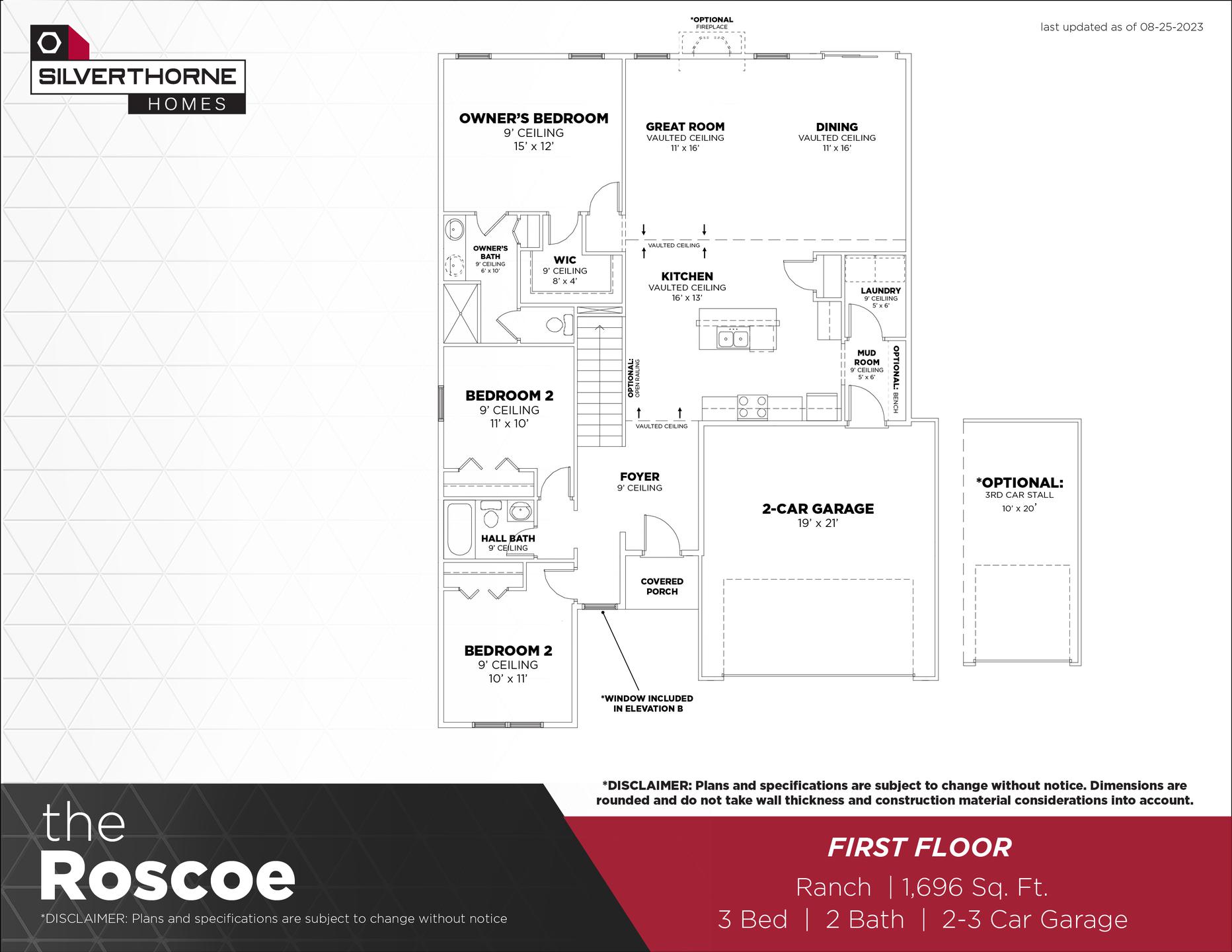 The Roscoe Home with 3 Bedrooms